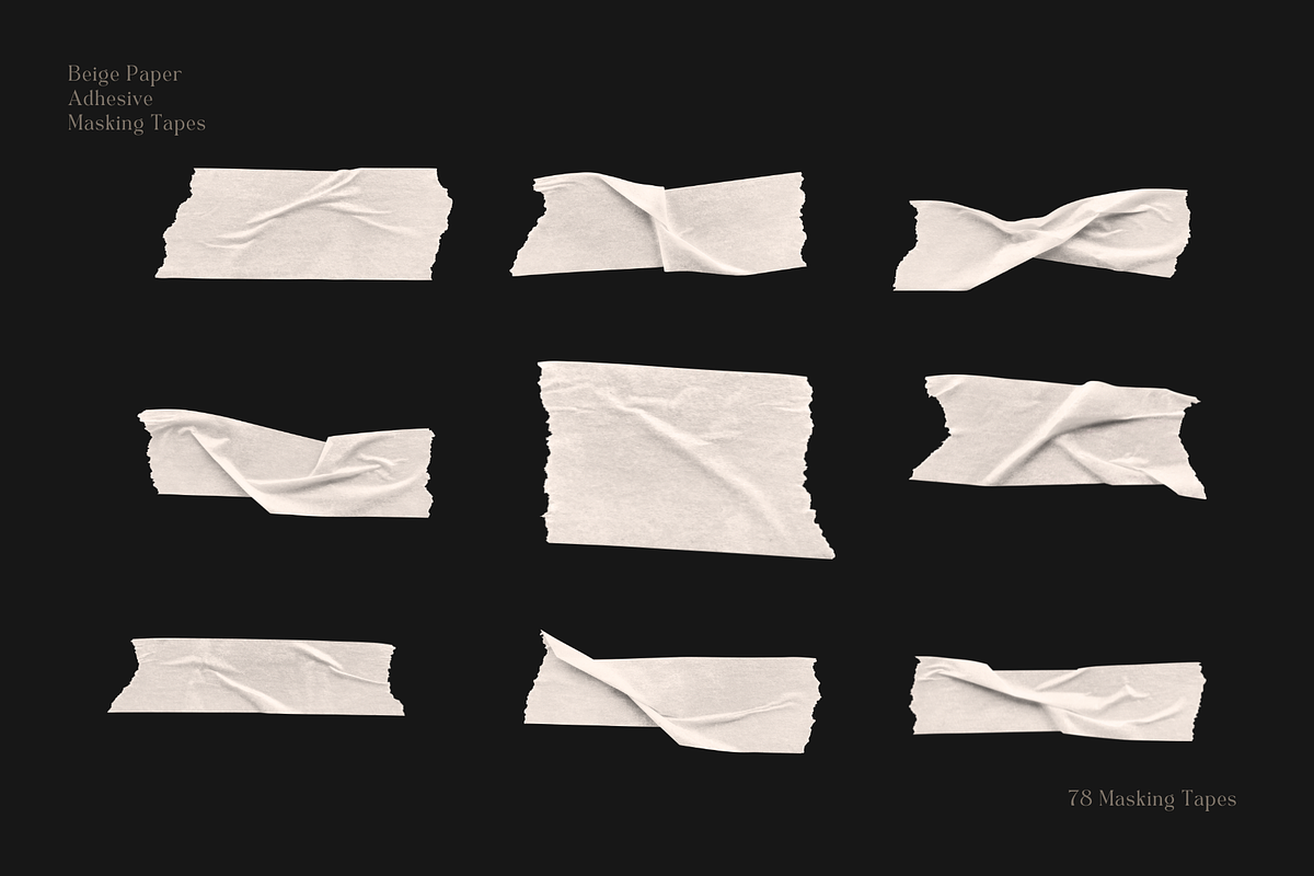Beige Paper Adhesive Masking Tapes, a Texture Graphic by Ksuview (Photo 10 of 11)