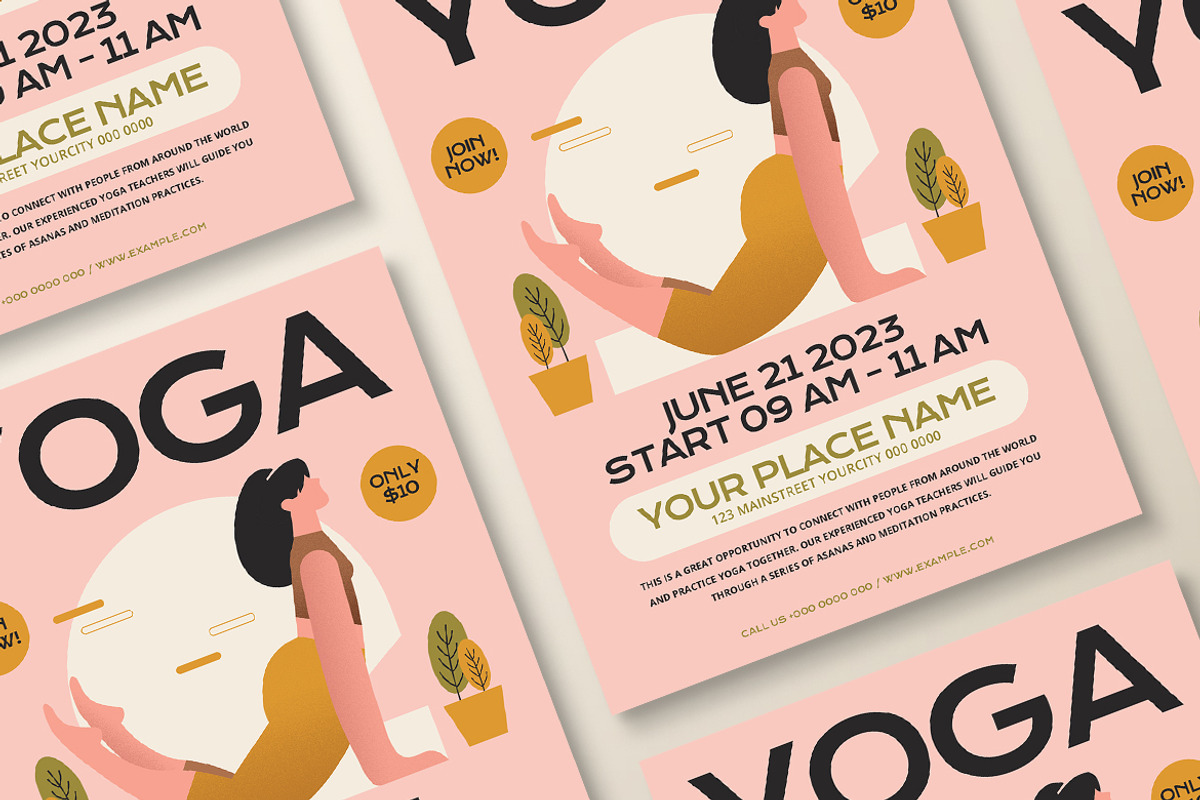 International Yoga Day Flyer, a Flyer Template by Tokosatsu (Photo 3 of 3)