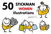 Cartoon women set 1., a Person Illustration by eka panova (Thumbnail 1 of 6)