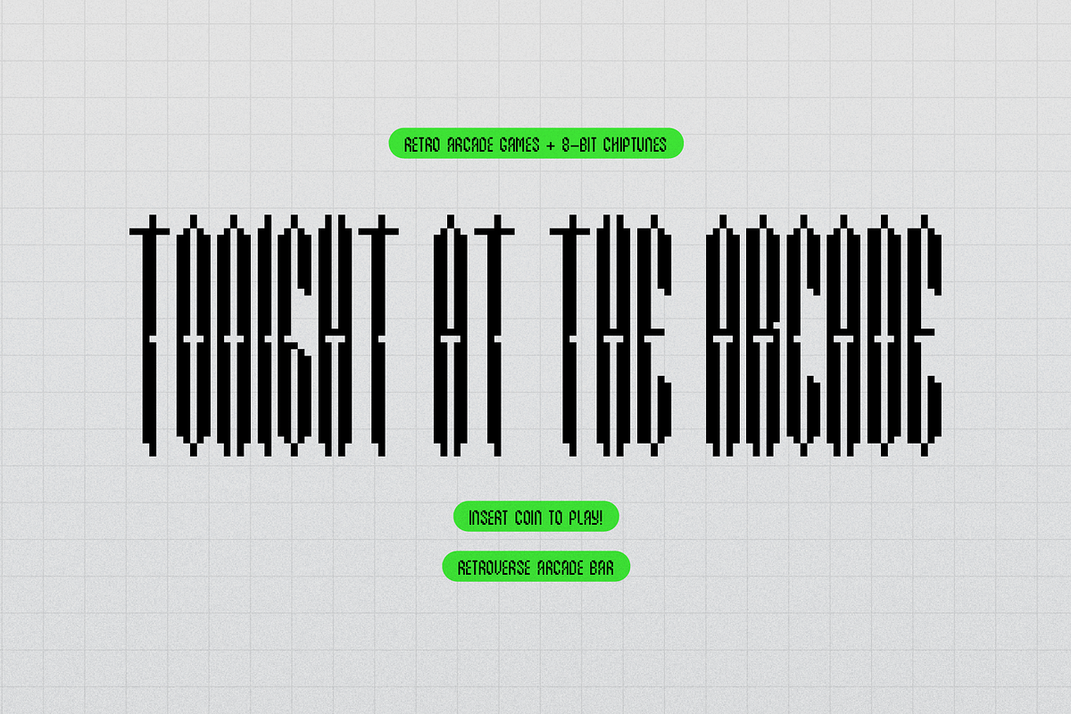 Pixel Condensed Pixelated Condensed, a Handwritten Font by gracetype_studio (Photo 6 of 12)