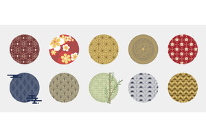 Asian circle ornaments collection, an Object Illustration by art PVP - market
