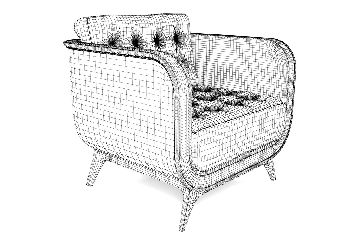 Brando armchair, a Furniture 3D Model by inDahouze (Photo 8 of 10)