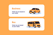 Passenger transfer, taxi order cards, a Transportation Illustration by PaperTrident (Thumbnail 11 of 12)