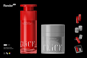 Cosmetic Mockup Set, a Packaging Mockup by Renderteam