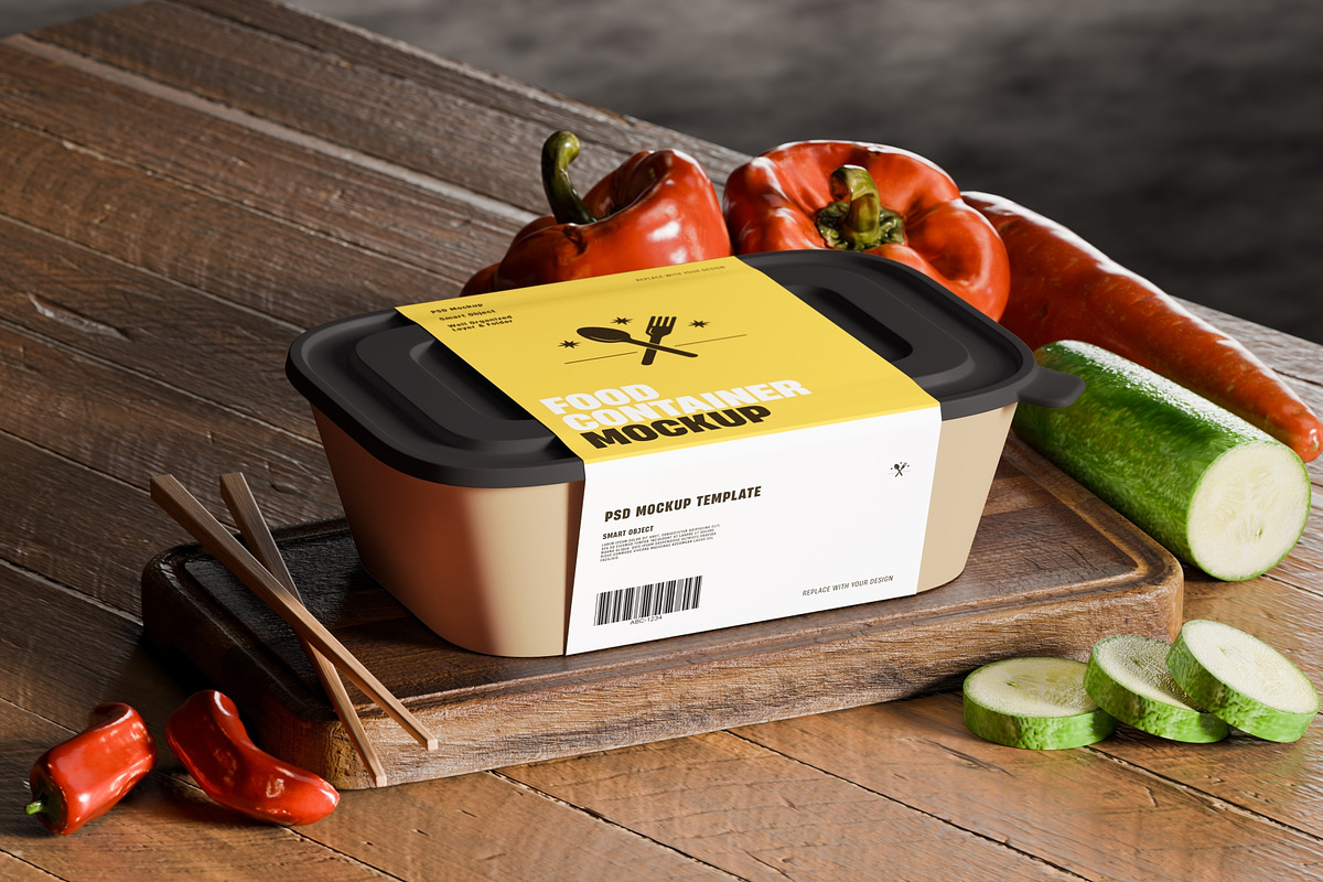 Food Container Mockup, a Cups & Container Mockup by Artnivora.Std (Photo 3 of 3)