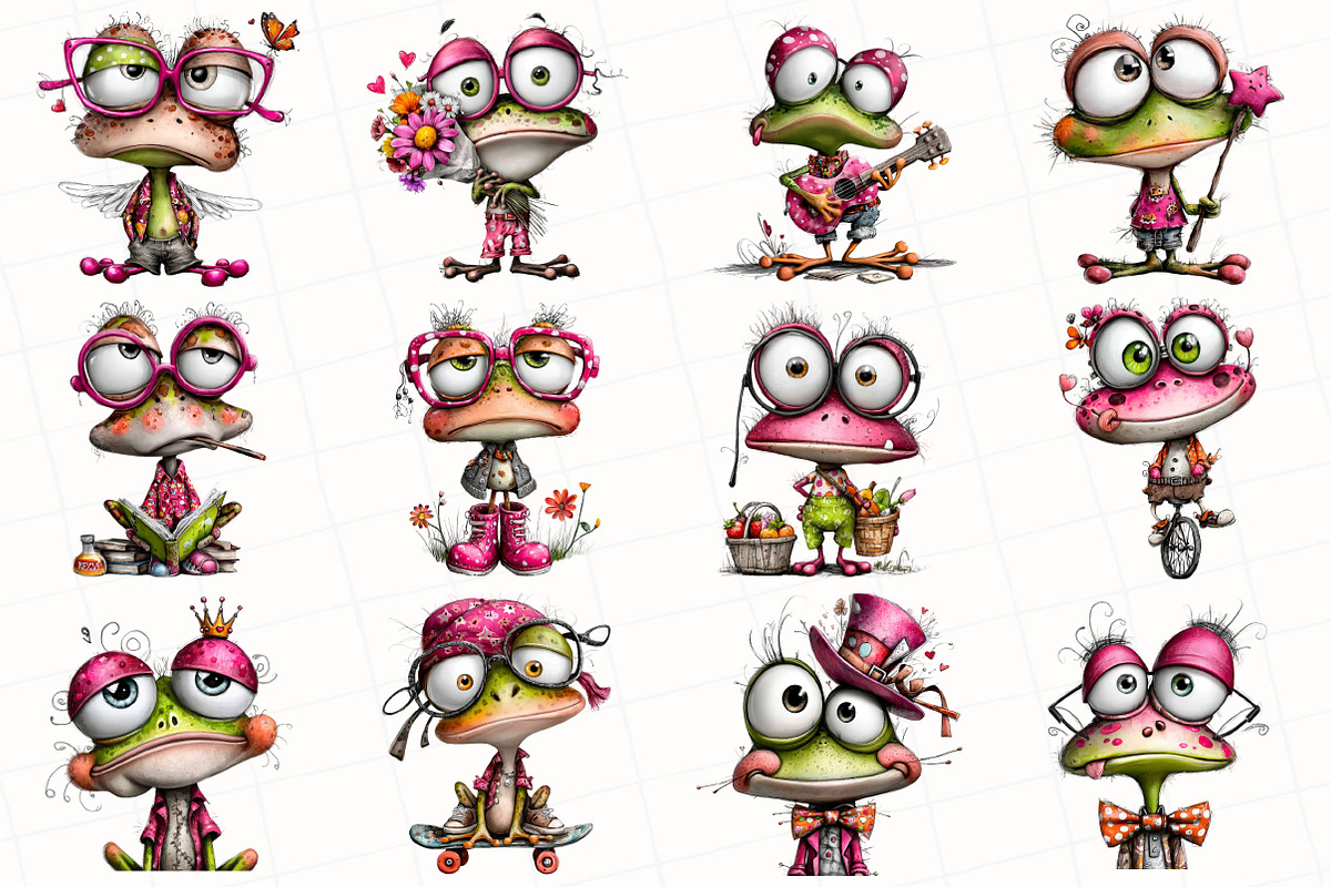 Quirky Frog Clipart, an Illustration by OK Design (Photo 4 of 6)