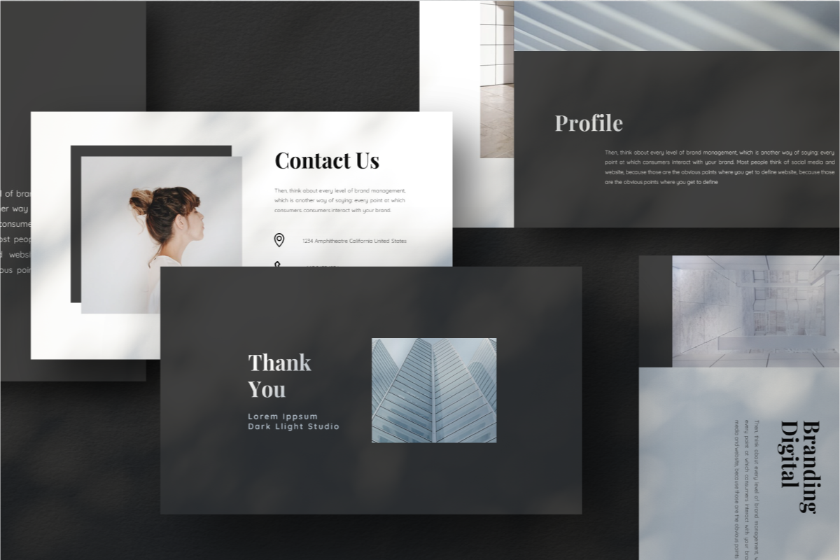Dark Light Google Slide Template, a Presentation Template by Inkofert (Photo 11 of 11)