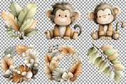 Safari animals watercolor clipart, an Illustration by Sublimation Artist (Thumbnail 4 of 7)