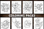 Cute Kawaii Dinosaur Coloring Pages, an Animal Illustration by Design Station (Thumbnail 4 of 5)