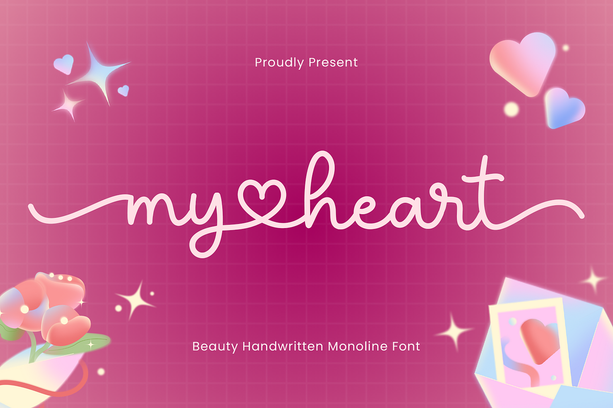 My Heart - Valentine Font, a Blackletter Font by Mozatype (Photo 1 of 8)