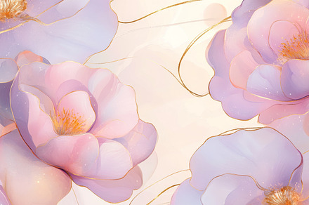 Delicate floral pattern with pastel, a Photo by Dvoevnore photos
