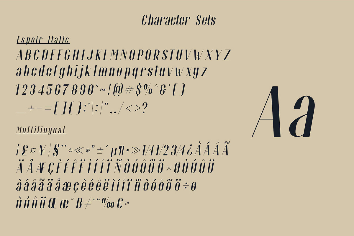 Espoir Font Family preview 8