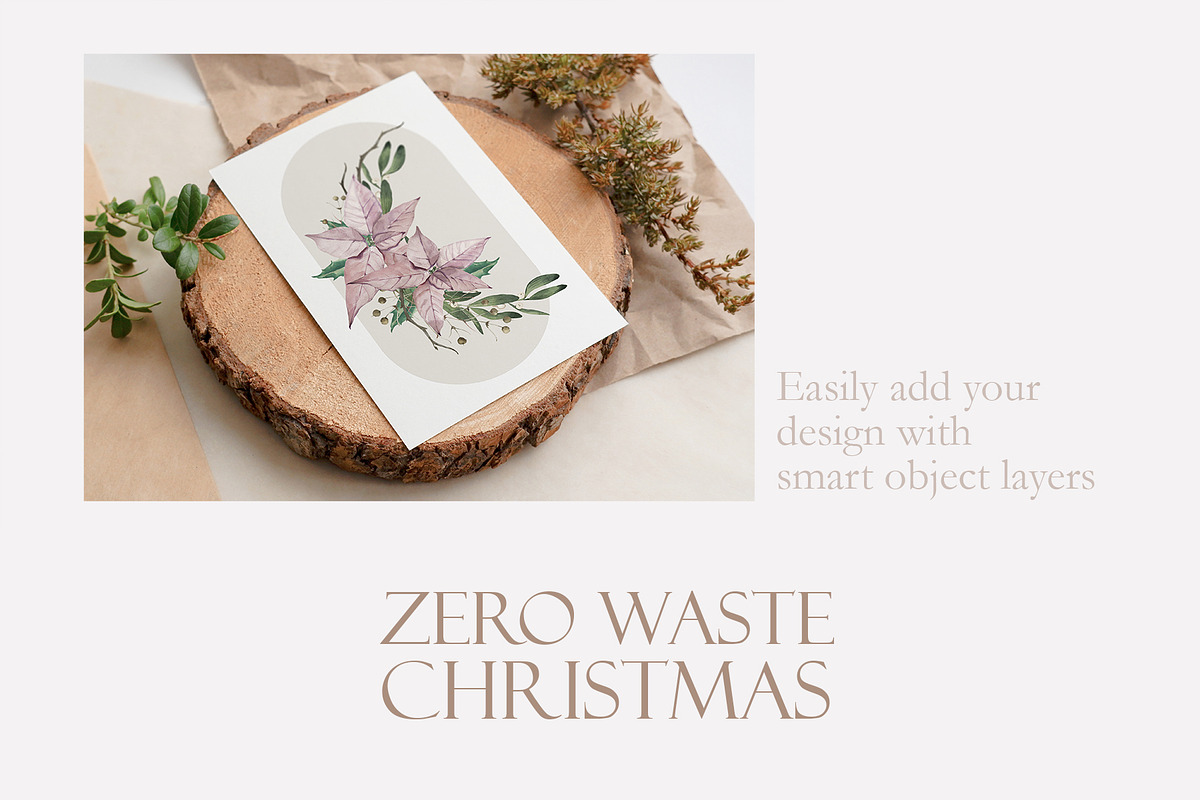 Zero Waste Christmas Mockup Noel, a Mockup by NataliArkushArt (Photo 5 of 20)