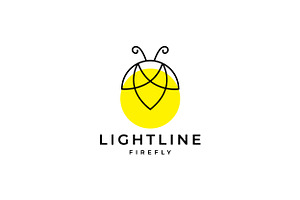 Minimal Lines Modern Firefly Logo