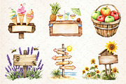 Summer Day Wooden Sign Clipart, an Illustration by Dream Creation (Thumbnail 3 of 6)