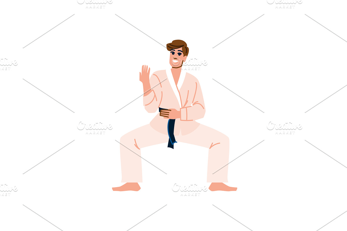 Karate athlete performing martial, a Sport Illustration by pikepicture