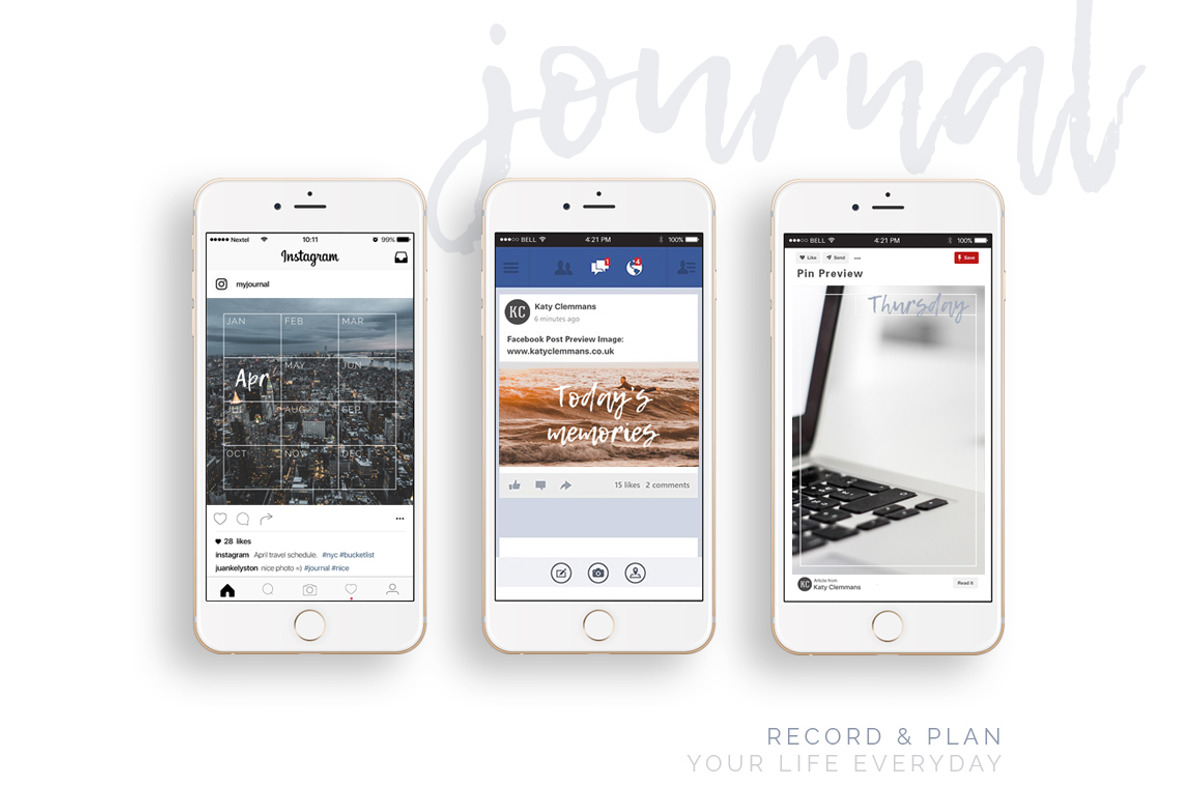 Journal Social Media template pack, a Social Media Template by Katy Clemmans (Photo 4 of 7)