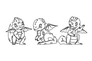 new dragon baby vector, a Person Illustration by pikepicture