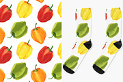 Watercolor peppers, a Food Illustration by Maria's little shop (Thumbnail 5 of 7)