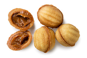 Nut shaped cookies with condensed, a Food & Drink Photo by innakreativ
