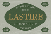 Lastire - Classic Serif Font, a Serif Font by Pandeka Studio (Thumbnail 1 of 9)