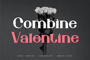 Combine Valentine - Romantic Font, a Serif Font by Iqsiart Studio (Thumbnail 1 of 7)