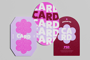 Three Different Cards Design Mockup