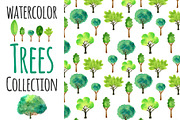 Watercolor trees collection, an Illustration by inkionia♥ (Thumbnail 1 of 4)