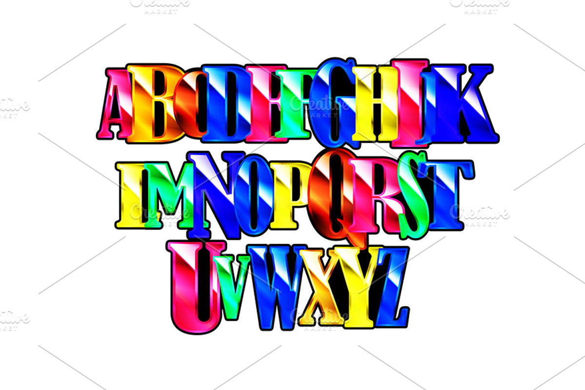 Childish capital letters., a Graphic by Aromeo (Photo 1 of 2)