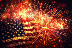 American independence day fireworks, a Holiday Photo by Ylivdesign