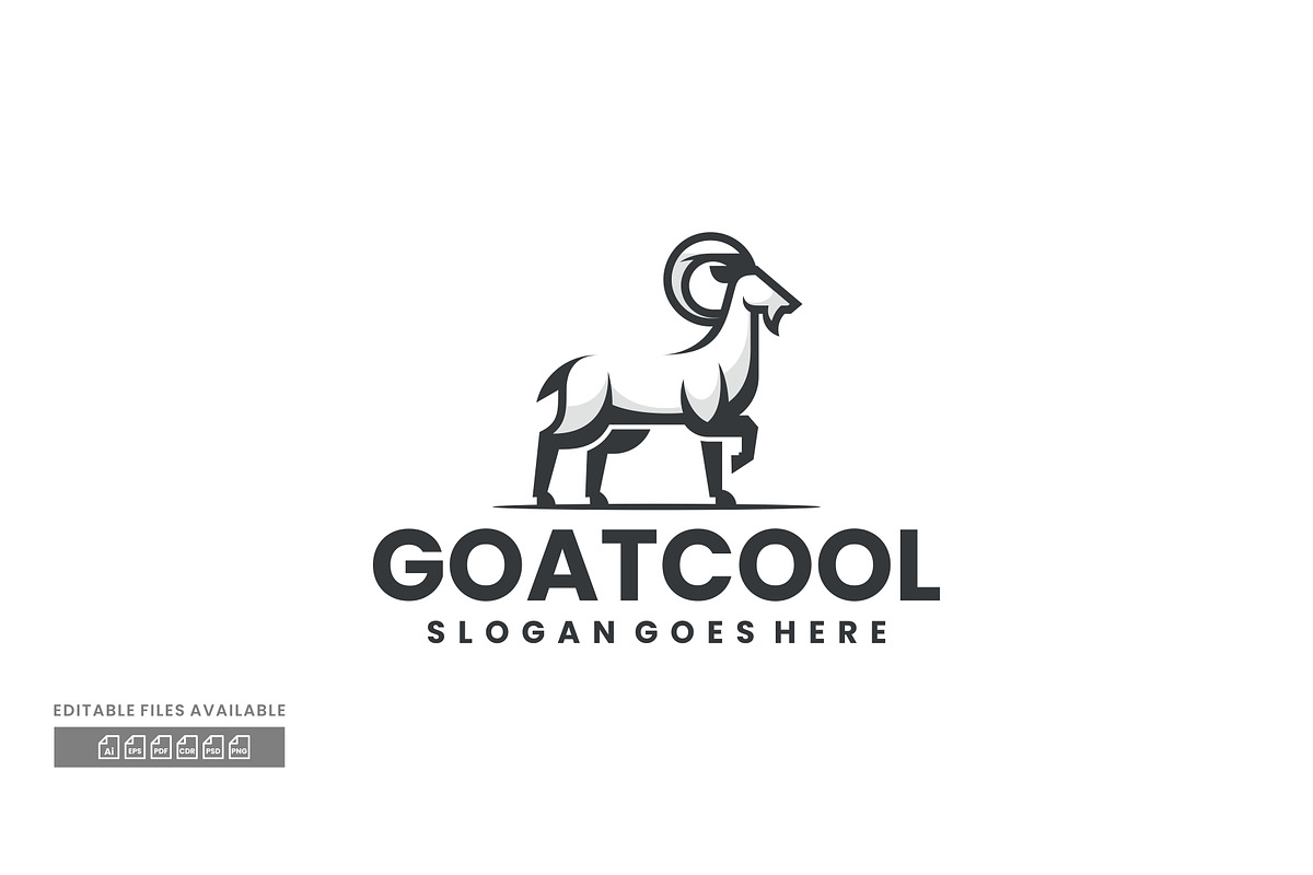 Goat Cool Line Art Logo, a Branding & Logo Template by ivan_artnivora