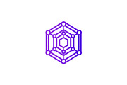 Modern Hexagonal Network Tech Logo, a Branding & Logo Template by Vectorium Studio (Thumbnail 1 of 9)
