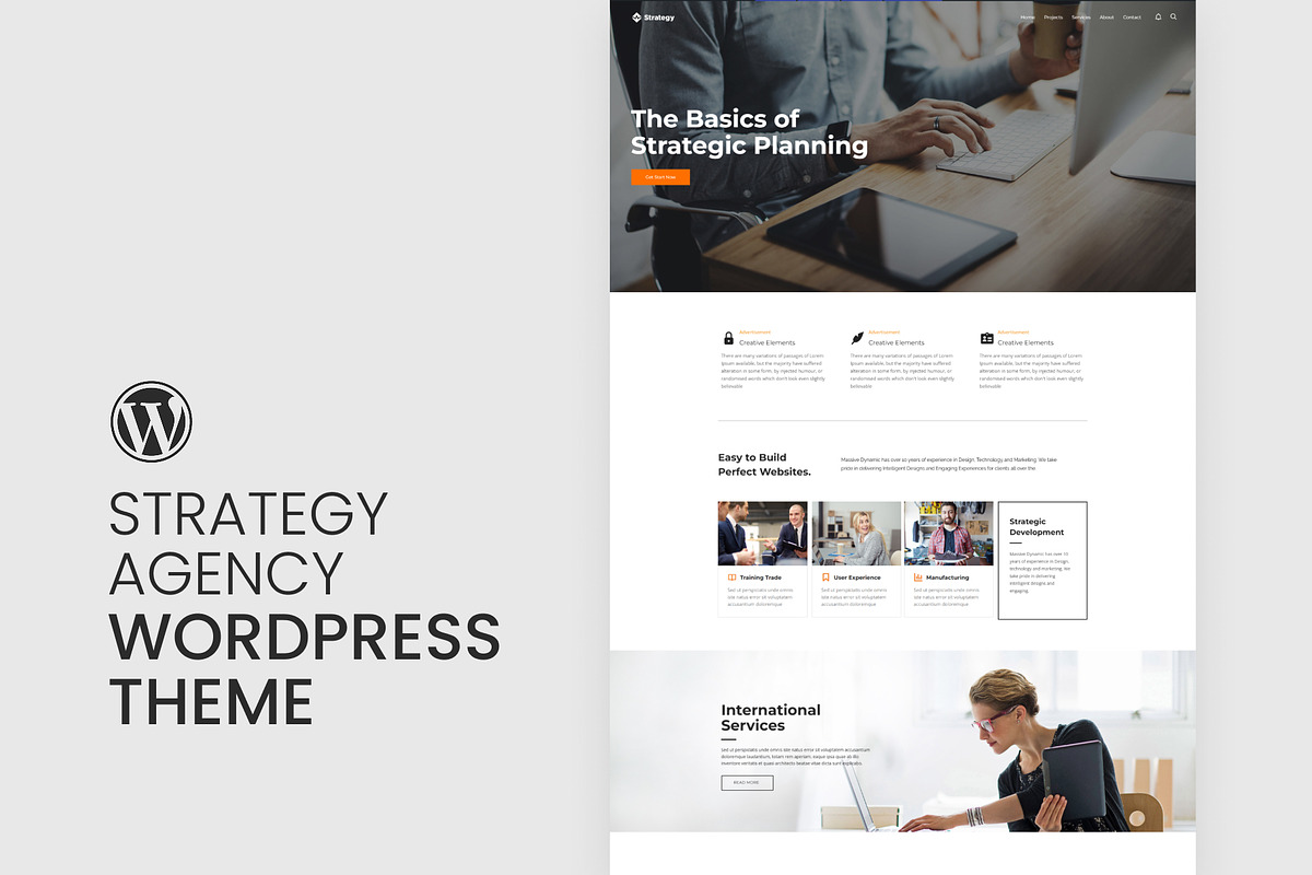 Strategy Agency WordPress Theme, a WordPress Template by Pixflow (Photo 2 of 11)