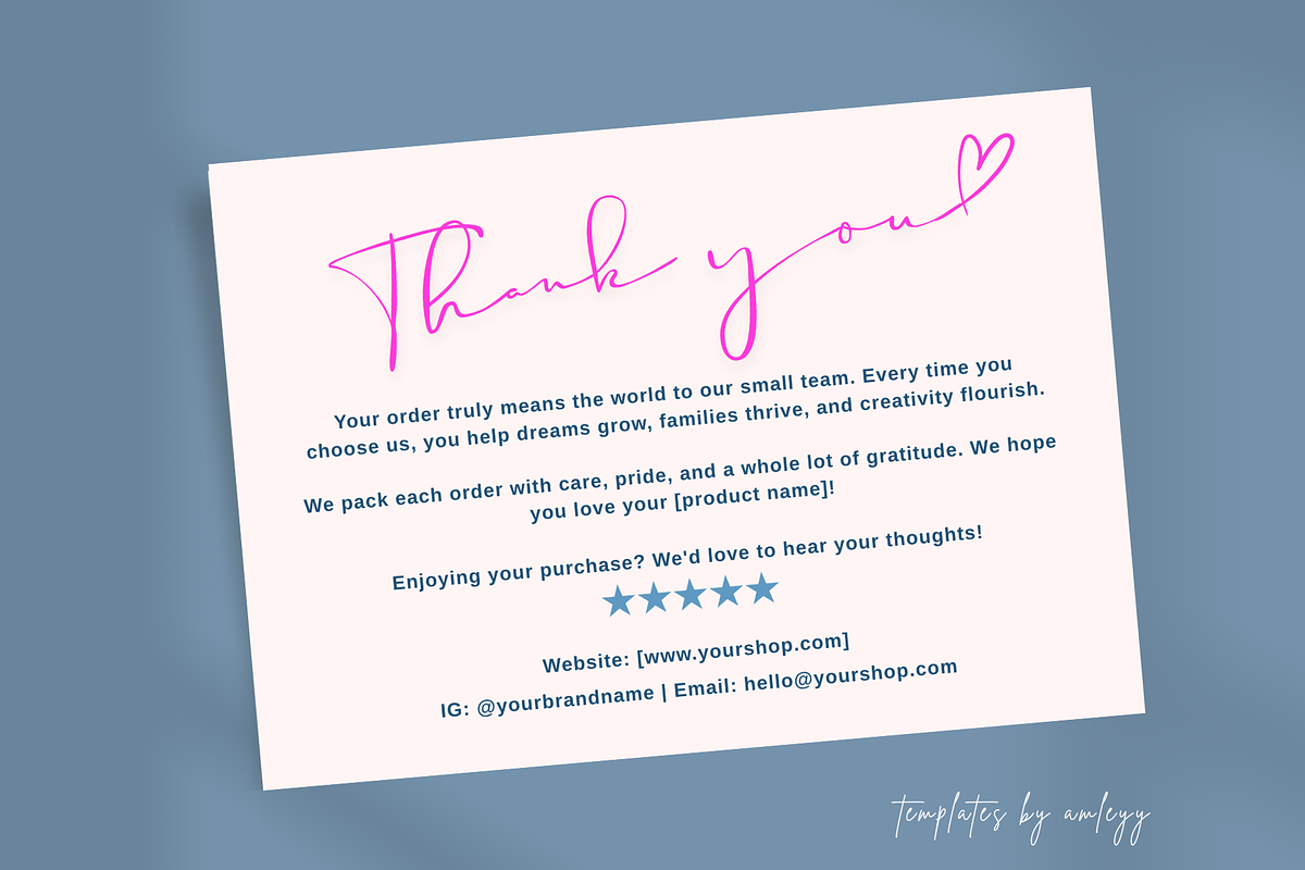 Minimal Thank You Card Template, a Card Template by Elegant_Studio44 (Photo 6 of 6)