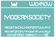 Modern Society font, a Font by weknow (Thumbnail 1 of 8)
