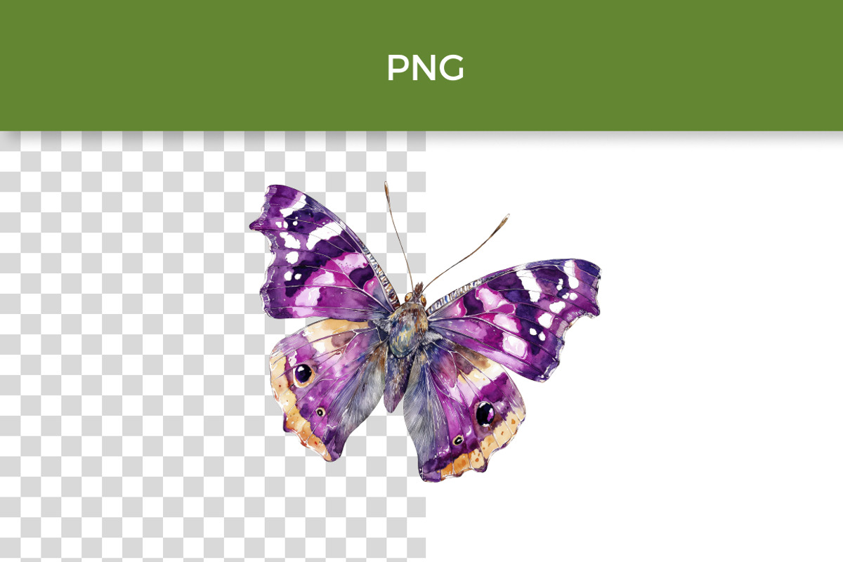 Adorable Butterfly Clipart Bundle, an Animal Illustration by InkyQueenArt (Photo 2 of 5)