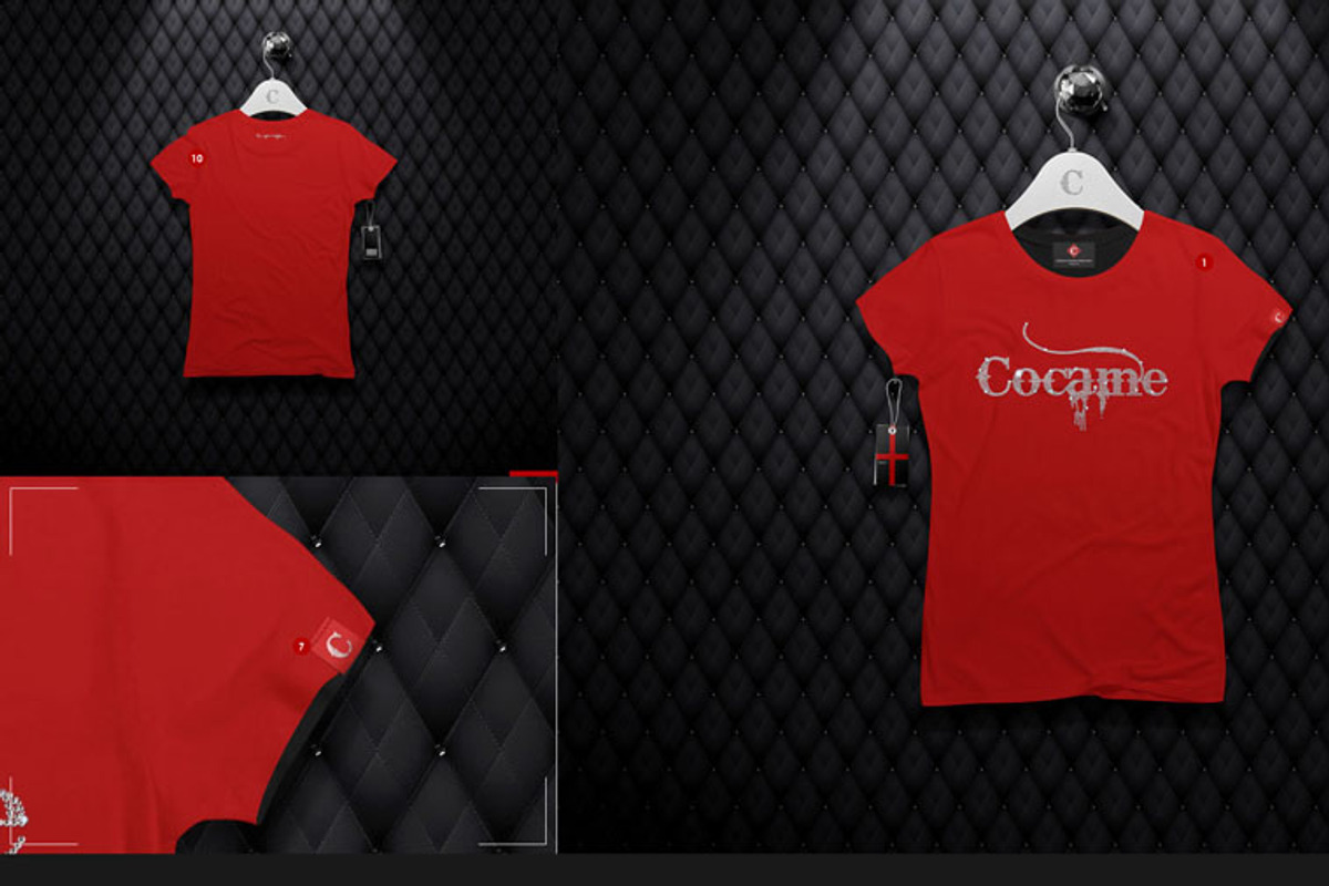 Women's T-shirt On 5 Stages Mock-up, a Hoody Mockup by Mocca Mockups Store (Photo 40 of 59)
