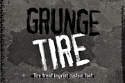 Grunge Tire Font, a Font by Annyart Design (Thumbnail 1 of 12)
