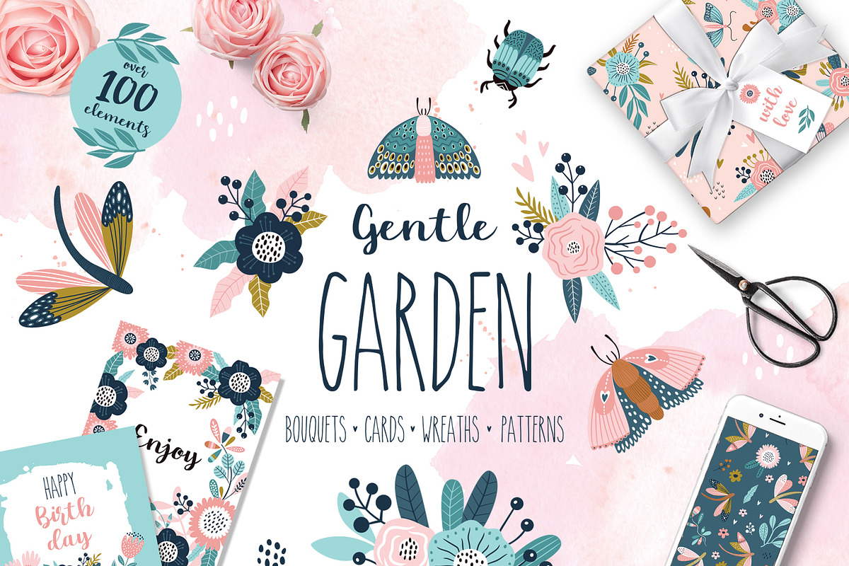 Gentle Garden, a Decorative Illustration by Angelina De Sol (Photo 1 of 12)