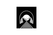 Train Tunnel Silhouette Bundle, a Graphic by hafijul (Thumbnail 5 of 15)