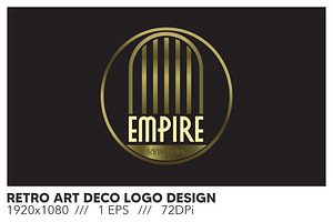 Retro Art Deco Logo Design