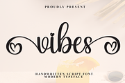 Vibes | Script Font, a Handwritten Font by Scratchones (Thumbnail 1 of 9)