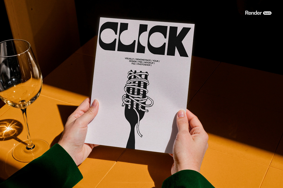 Paper Menu Mockup Set, a Packaging Mockup by Renderteam (Photo 3 of 10)