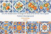 24JPG WATERCOLOR ORANGE ONWHITE BLUE, a Background Graphic by Vachira Digital Studio (Thumbnail 2 of 3)
