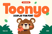 Toonyo Display Fun Font, a Sans Serif Font by Rasio Studio (Thumbnail 1 of 7)