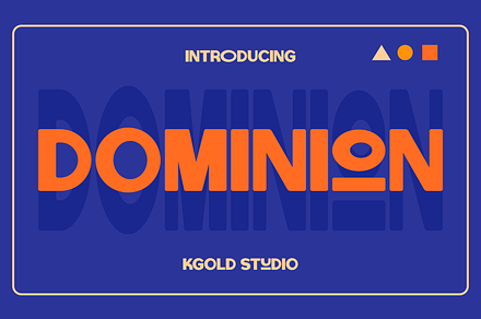 Dominion, a Sans Serif Font by K gold studio