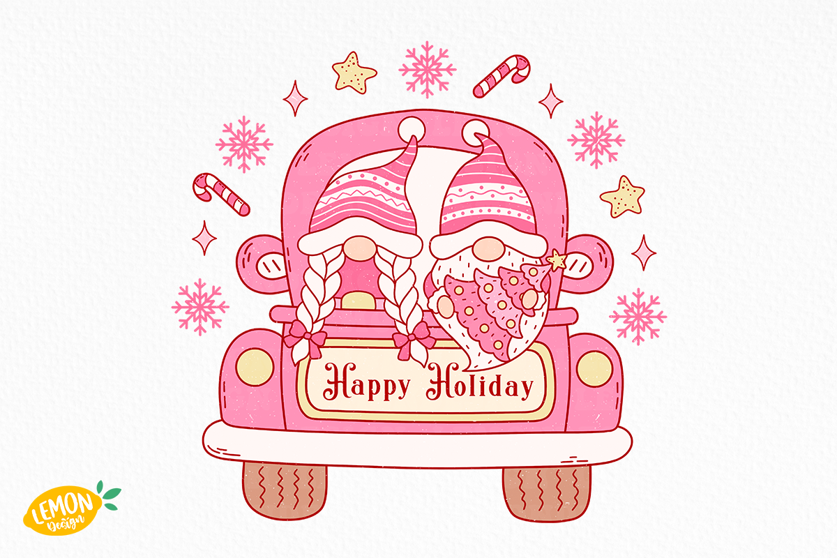 Pink Christmas PNG Sublimation, a Seasonal Illustration by LemonDesign (Photo 3 of 12)