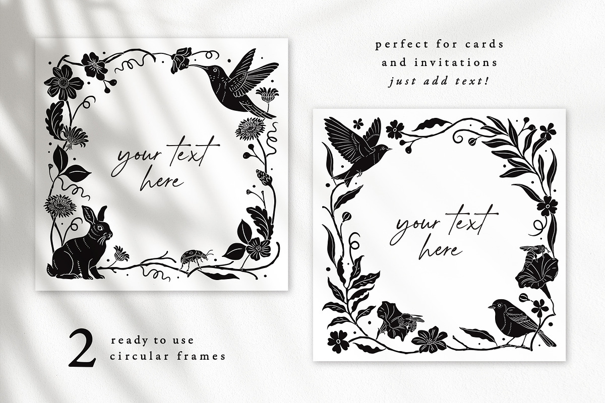 Shadow Garden Vector Collection, a Decorative Illustration by rouxsupplyco (Photo 3 of 17)