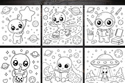 79 Printable Alien Coloring Pages, a Brochure Template by LA Design (Thumbnail 4 of 10)