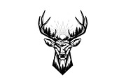 Artistic Geometric Deer Head Bundle, an Illustration by yasushie (Thumbnail 4 of 31)